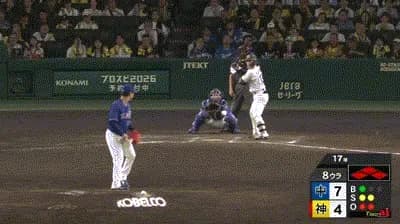 【阪神対中日11回戦】阪神、8回裏に坂本の2点タイムリーと木浪のタイムリーで同点に追いつく！！！！！！！！！！！！！！！！！！！