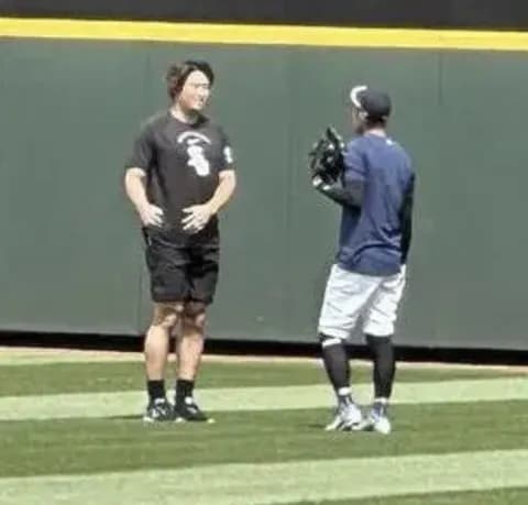 村上宗隆さんイチローと対面する