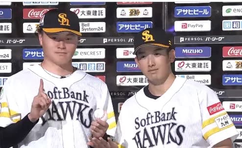 山本祐大選手、移籍後初アーチを含む2安打4打点でお立ち台　前田純投手から「祐大さんのおかげ」