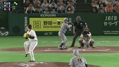 【巨人対阪神10回戦】阪神、6回表1アウト一二塁から木浪のタイムリーでリードを3点に広げる！巨人は継投失敗