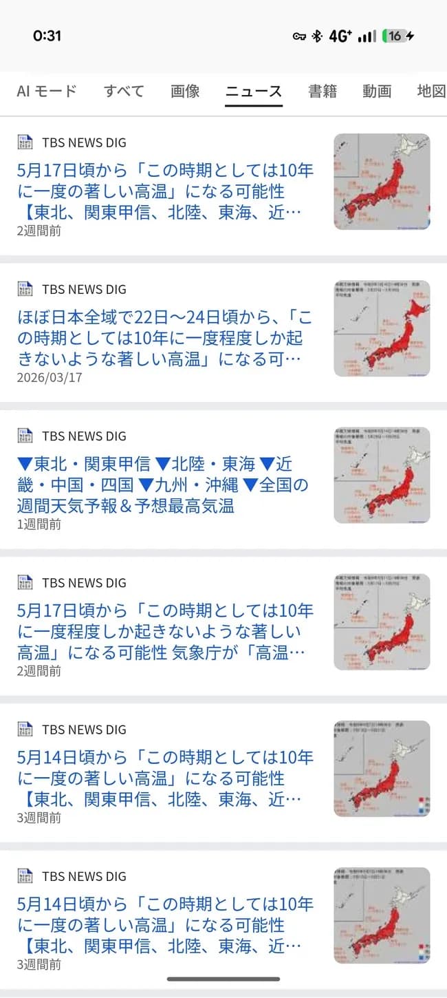 気象庁「10年に一度の著しい高温が来る！！！ガチでヤバい！！死人が出るぞ！！」