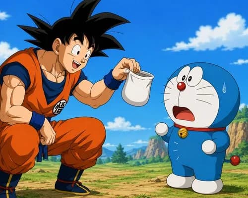 【爆笑】ドラえもんさんvs悟空さん、ガチで殺し合いしたらどっちが勝つ？ｗｗｗｗｗｗｗｗｗｗ