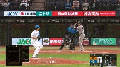 【日本ハム対巨人1回戦】巨人、５回表２アウト二塁からダルベックのタイムリーツーベースで勝ち越し！！！！！！！！！！！！！！