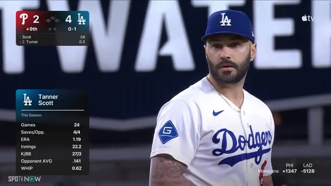 タナー・スコット 23.2回 防御率1.14 失点3 奪三振28