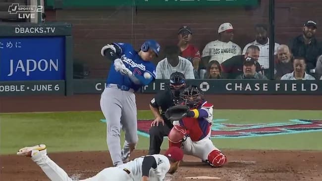 大谷翔平、第三打席で二試合連続マルチ安打となるセンター前ヒット！！！！！！！！！！！！！！！