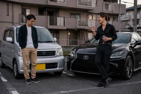 万年金欠、車は中古の軽自動車、酒もタバコもしない既婚者が同僚にいるんだけど