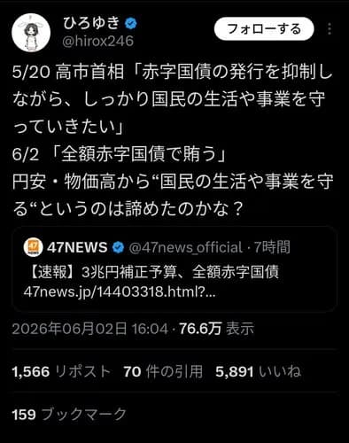 【悲報】ひろゆきさん、また高市早苗さんを攻撃してしまう・・・・・・・・・