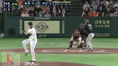 【巨人対オリックス2回戦】オリックス、６回表無死一三塁から中川のタイムリーで先制！！！！！！