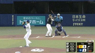 【中日対ソフトバンク3回戦】ソフトバンク・栗原陵矢、中日・金丸から第１７号先制２ランホームラン！！！！！！！！！！！！！！！