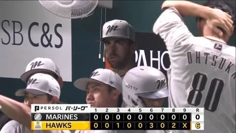 7月16日 ソフトバンク6-0ロッテ 先発サモンズが粘りの投球も6回4失点…打線はまたも貧打で今季18度目の完封負け