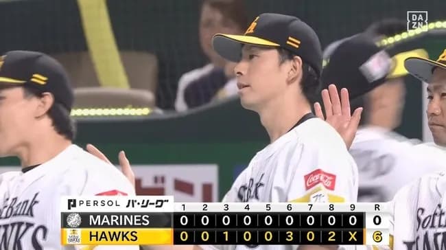 【ソフトバンク対ロッテ13回戦】ソフトバンクが6-0でロッテに勝利し3連勝!今季最多タイ貯金14!大関8回0封で7勝目!山川がダメ押し14号!ロッテは18度目の完封負け