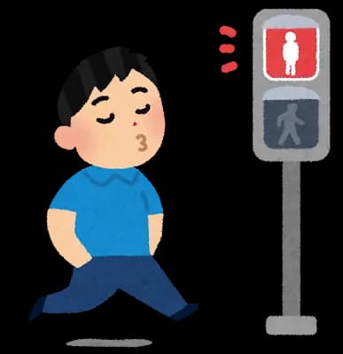 Xの頭おかしい人「年収が高い人は信号を無視する。ルールを破る人は強者になれる。」