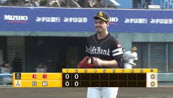 ホークス育成のアルメンタ、紅白戦で154キロを計測 打線を圧倒