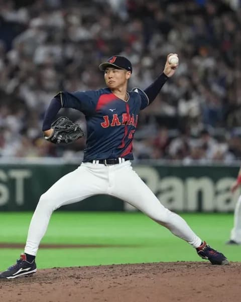 曽谷龍平 WBC初登板 最終7回を三者凡退に抑える!!!!