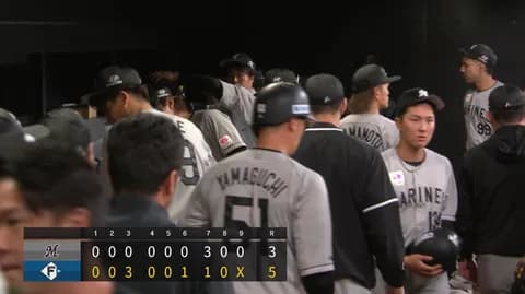 3月7日 日本ハム5-3ロッテ 先発の田中晴が3回3失点、ソトの一発などで一時1点差まで迫るも及ばず敗戦