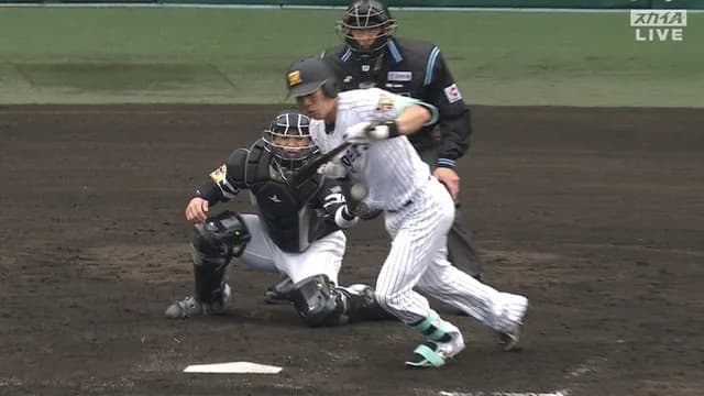阪神・伏見、3打席連続デッドボール