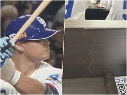中日細川、バンテリンドームのテラス席にホームランを打ち込み机を破壊