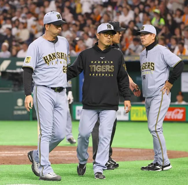 【阪神】藤川監督がベンチ飛び出した場面説明 2死球の巨人ルーキー山城に「次回、良い投球を」