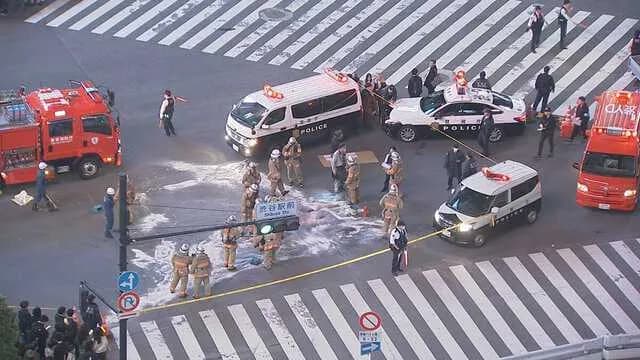 【動画】渋谷のスクランブル交差点で放火!!!!!!!!