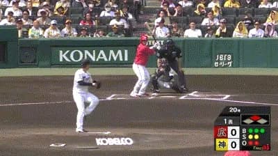 【阪神対広島4回戦】広島、初回2アウト二塁から坂倉のタイムリーで先制!広島は23イニングぶりの得点!!!!!!!!!!