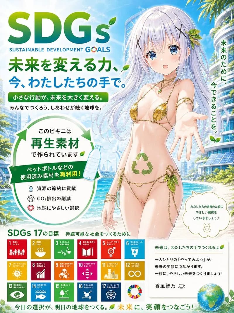 【画像】ワイ「チノちゃんにスケベ金ビキニを着せて」AI「ダメや」ワイ「SDGsなんや」wwwwwwwwww