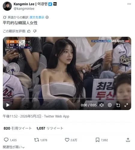 【悲報】韓国人さん「韓国人女性の平均顔はこんな感じです」wwwwwwwwww